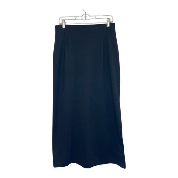 NY & CO Women's Black full length Pencil Skirt Size L Elastic Waist‎ Casual - Picture 4 of 8